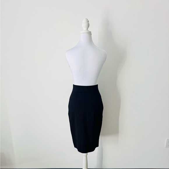 Black Pencil Skirt | Classic Work Office Midi Stretch 🖤 - Picture 2 of 11